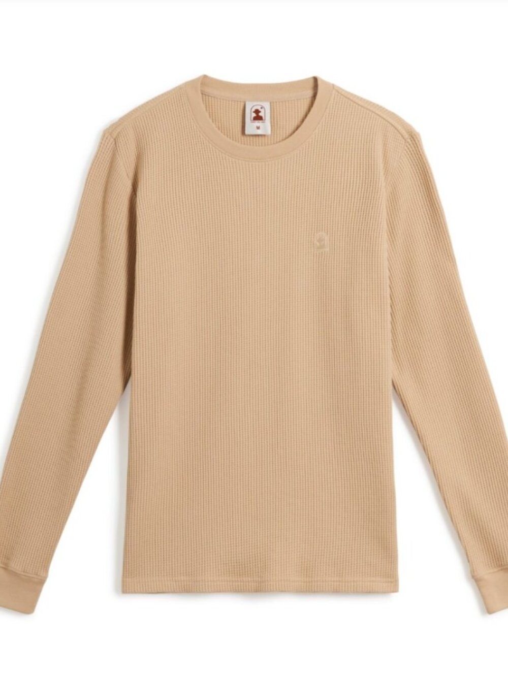 Dandy Del Mar Men's The Cannes Long Sleeve Waffle Knit Shirt in Truffle Sz XL